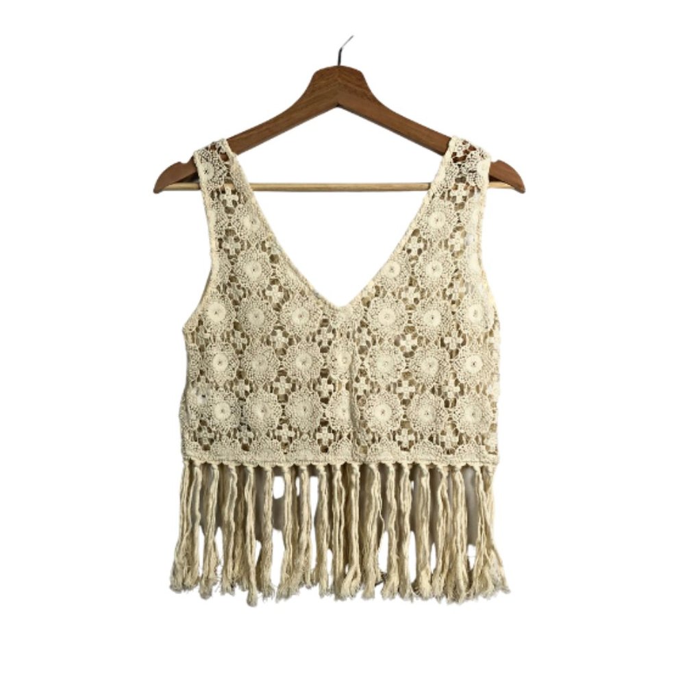 Crochet Fringe Tank Top